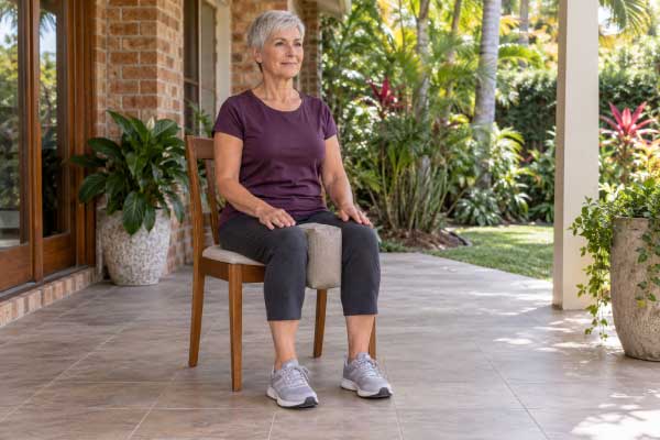 Isometric Contractions and Exercises 6 Gentle Knee Squeeze on Queensland Verandah