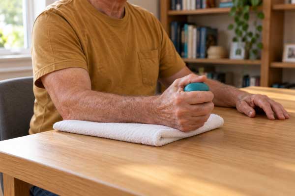 Isometric Contractions and Exercises 7 Gentle isometric grip exercise at home